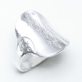 Bijoux ethniques touareg berbres bague en argent 925 femme fine rglable ajustable ouverte grave large grave - Niger 274 a