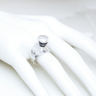 Bijoux touareg ethniques berbres bague argent 925 massif homme femme longue design contemporaine duo mixte et bne grave gravures modle ancien dme - Niger 083 b