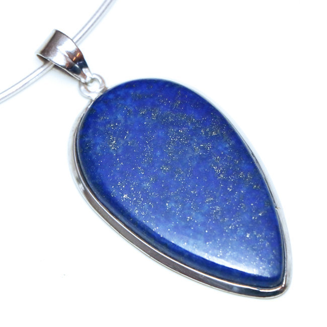 Pendentif goutte en argent 925 et Lapis-Lazuli - Inde 164