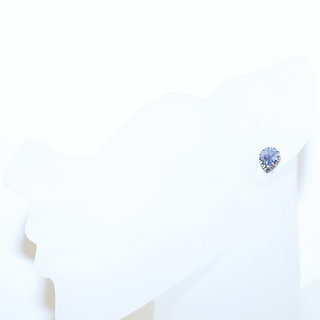 Bijoux Indiens Ethniques boucles d'oreilles argent 925 massif femme et pierre fine corindon Saphir bleu foncé clous goutte filigranes facettes - Inde 109b