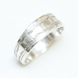 Bijoux ethniques touareg berbres bague anneau-alliance en argent 925 massif personnaliss femme homme mariage fin grave gravures artisanale - Niger 290 a