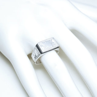 Bijoux touareg ethniques berbres bague argent 925 massif homme femme personnaliss artisanale chevalire fine rectangle grave - Niger 088 b