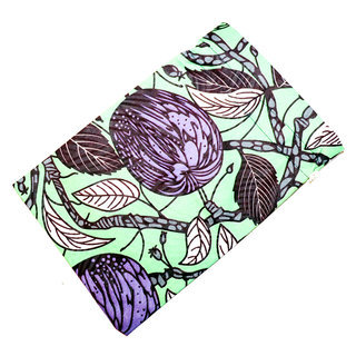 Pochette cadeau bijoux en tissu sac africain wax emballage ide homme femme pour anniversaire, nol, saint-valentin boite grande vert violet - Mali POTG006 a