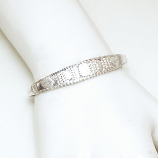 Bijoux touareg ethniques bracelet en argent 925 massif homme femme personnaliss enfant gourmette plat jonc ouvert grav - Niger 084 b
