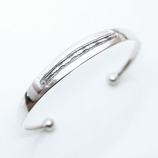 Bijoux touareg ethniques bracelet en argent 925 massif homme femme personnaliss enfant plat jonc ouvert grav - Niger 085 a