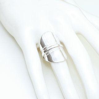 Bijoux ethniques touareg bague en argent 925 berbres femme homme berbre personnalise navette longue grave gravure artisanale losange - Niger 342 b