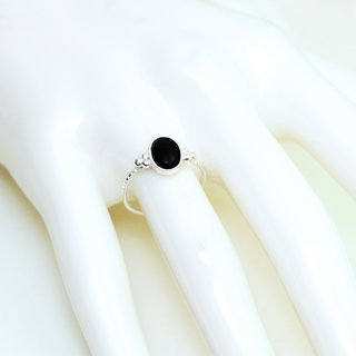 Bijoux ethniques touareg berbres bague argent 925 femme pierres semi-prcieuses fines Onyx noir filigrane gravure artisanale personnalise - Niger 143 b