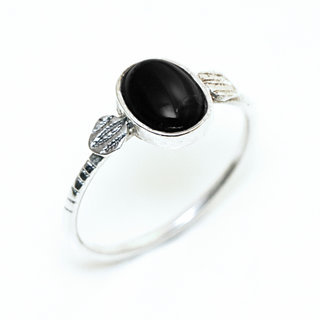 Bijoux ethniques touareg berbres bague argent 925 femme pierres semi-prcieuses fines Onyx noir filigrane gravure artisanale personnalise - Niger 144 a