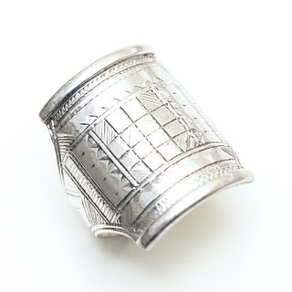 Bijoux ethniques touareg berbres bague en argent 925 femme homme chevalire rectangle berbre personnalise grave gravure artisanale - Niger 349 a