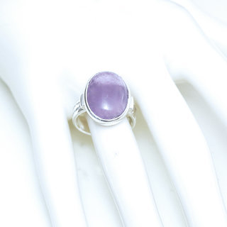 Bijoux ethniques touareg berbres bague argent 925 femme pierres semi-prcieuses fines Amthyste violet mauve ovale grave artisanale personnalis - Niger 150 b