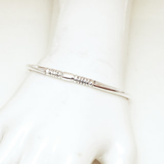 Bijoux ethniques touareg berberes bracelet en argent 925 massif homme femme enfant gourmette jonc ouvert rond gravs - Niger 018 b