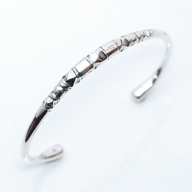 Bracelet Argent Plume Rigide | EXCALIBUR Bijoux