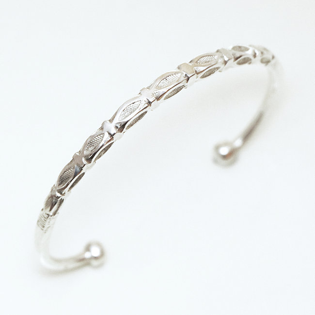 Bracelet en argent - Jonc ethnique 