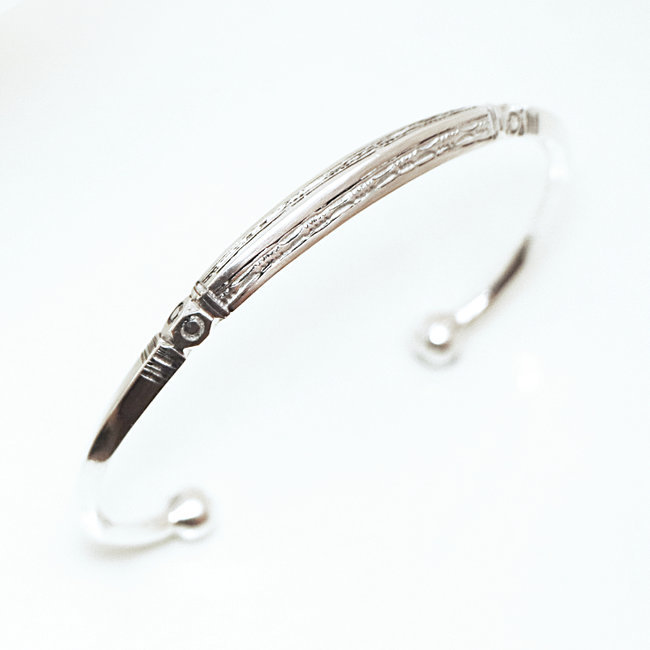 Bracelet en argent - Jonc ethnique 