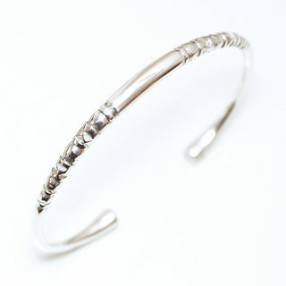 Bijoux ethniques touareg berberes bracelet en argent 925 massif homme femme enfant gourmette jonc ouvert rond grav - Niger 140 a