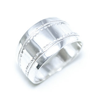 Bijoux touareg ethniques berbre bague en argent 925 massif femme homme anneaux large grav mariage artisanale personnalise - Niger 371 a