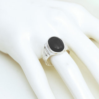 Bijoux ethniques touareg berbres bague argent 925 femme homme pierres semi-prcieuses onyx noir grave gravure artisanale personnalise - Niger 138 b