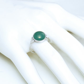 Bijoux ethniques touareg berbres bague argent 925 femme pierres semi-prcieuses fines agate verte ronde gravure artisanale personnalise - Niger 158 b