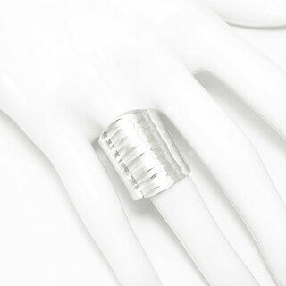 Bijoux ethniques contemporains bague navette large martel design peul fulani africain bronze argent argent femme homme rglable ajustable ouverte 2,5 cm - Mali 003 b